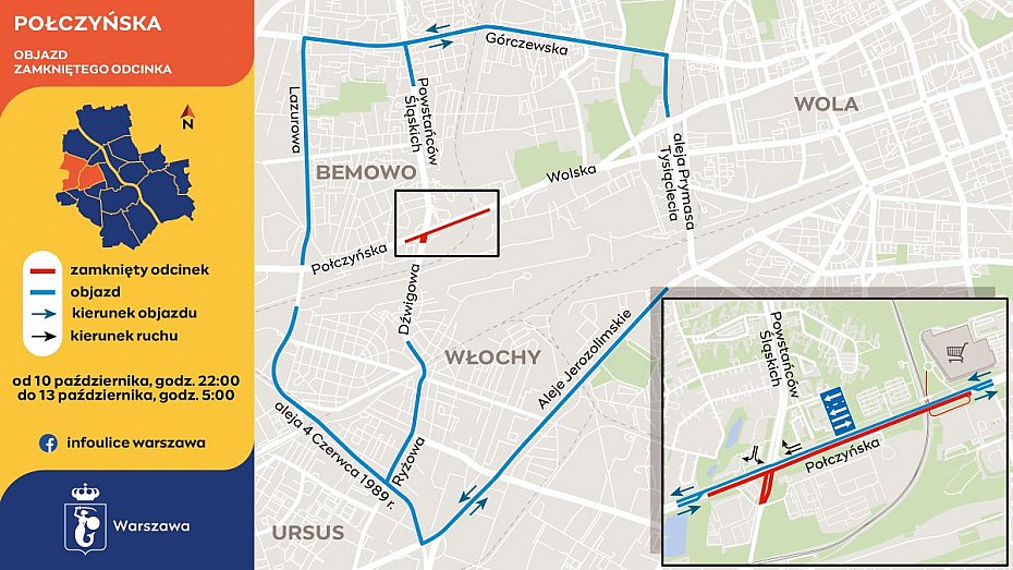 Weekendowy remont Poczyskiej. Frezowanie i wymiana asfaltu