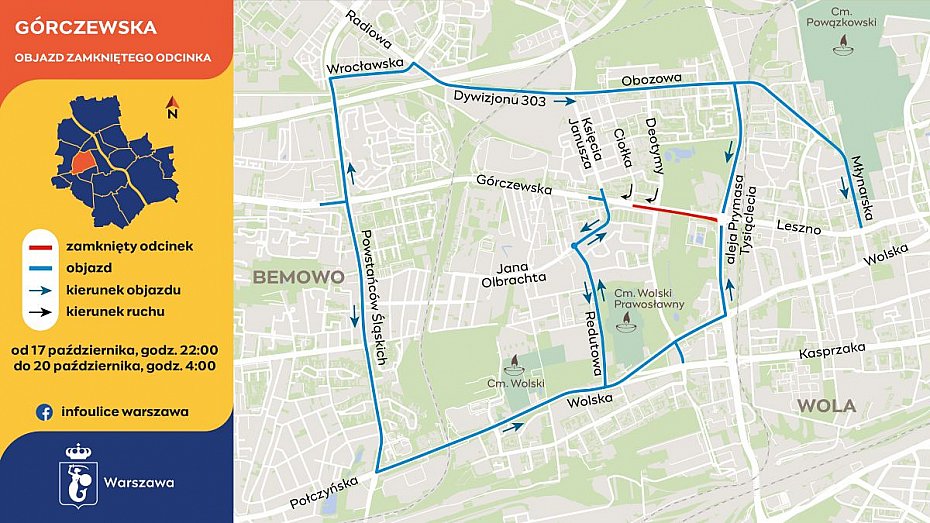 Weekendowy remont Grczewskiej. Zamknicie jezdni i zmiany dla kierowcw