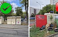 Wieczny problem śmieci przy kontenerach na Jelonkach